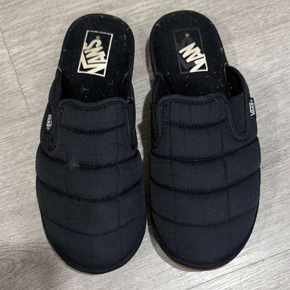 Vans Shoes - Vans Black Quilted Slip-On Shoes